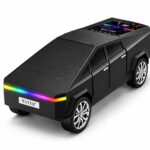 اسپیکر بلوتوثی طرح سایبرتراک WSTER مدل WS-580 توان ۱۵ وات مشکی با نورپردازی RGB و نمایشگر LED رنگی