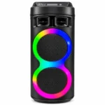 اسپیکر بلوتوثی سینگ ای مدل ZQS-6212 مشکی با دو بلندگوی ۶.۵ اینچی و نورپردازی RGB رنگی