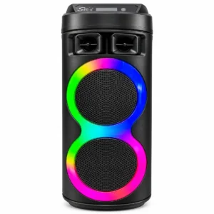 اسپیکر بلوتوثی سینگ ای مدل ZQS-6212 مشکی با دو بلندگوی ۶.۵ اینچی و نورپردازی RGB رنگی