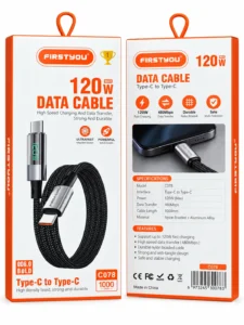 کابل تایپ سی به تایپ سی 120 وات FIRSTYOU C078